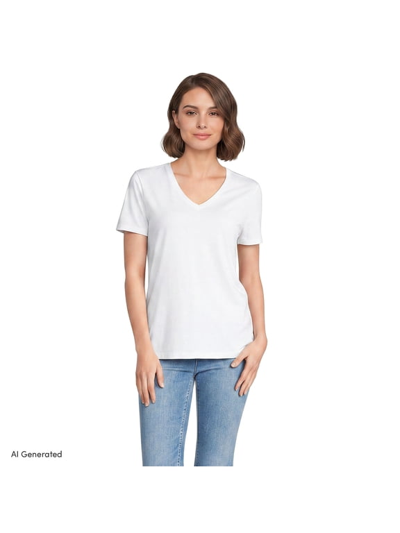 Women's Relaxed Supima Cotton V-Neck T-Shirt