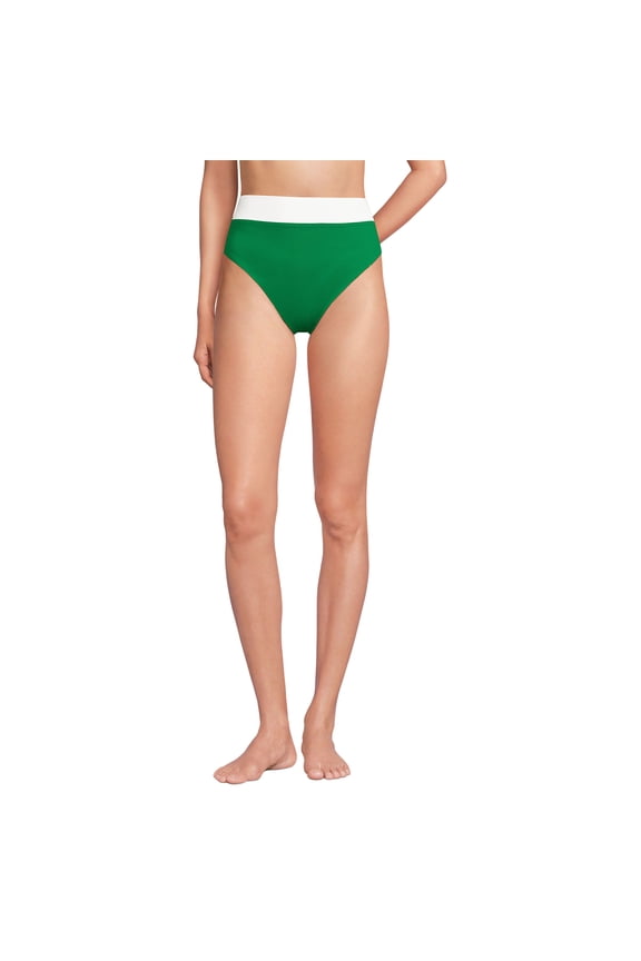 Women's Reversible Ultra High Leg High Waisted Bikini Swim Bottoms