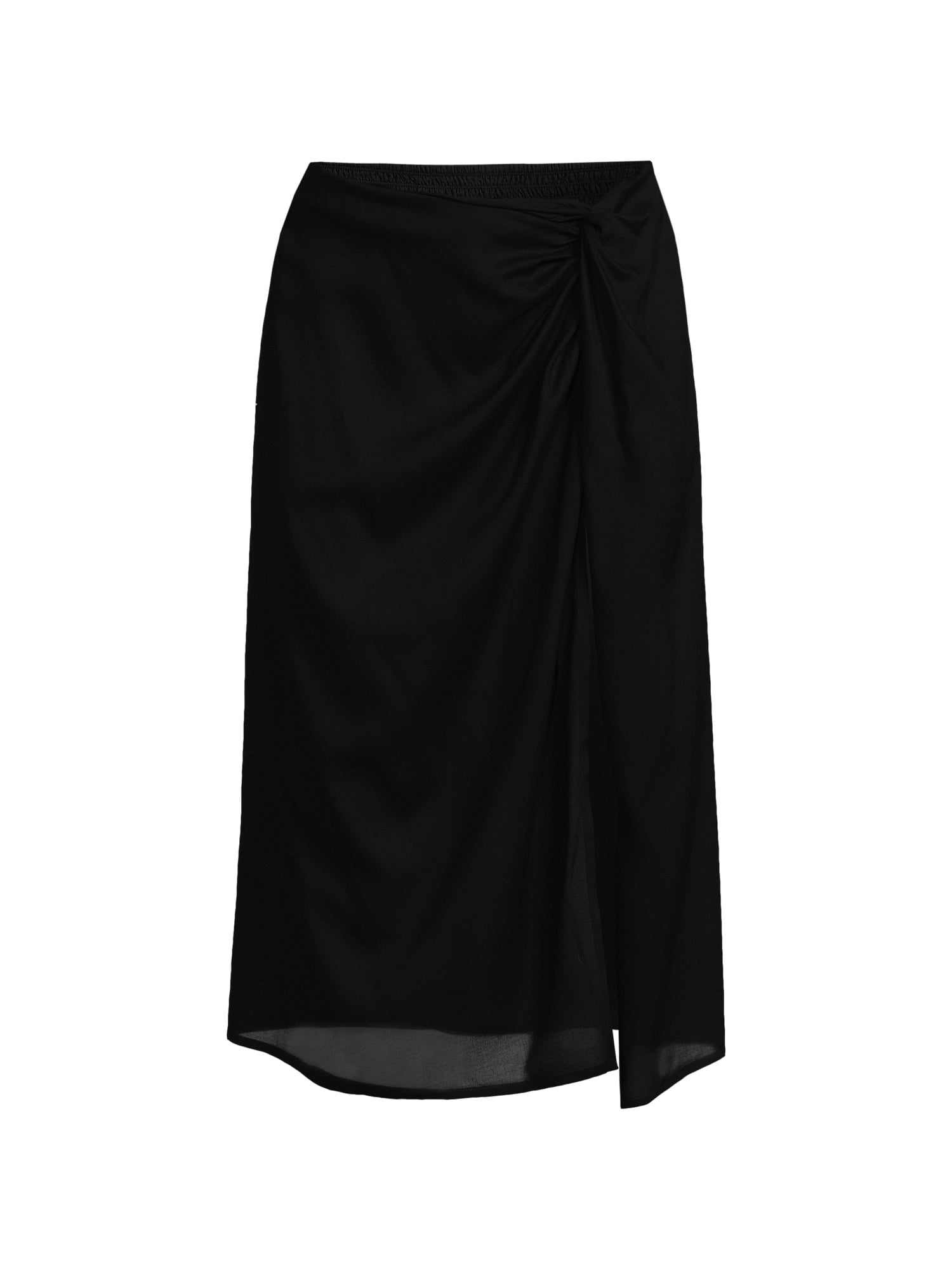 Lands' End Women's Sheer Modal Twist Front Knee Length Swim Coverup