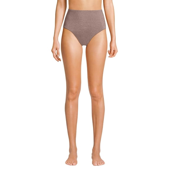 Lands' End Women's Shine High Waisted Bikini Bottoms