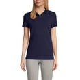 thumbnail image 1 of Lands' End Essentials Women's Short Sleeve Basic Mesh Polo Shirt - Cotton Blend Easy Care Breathable, 1 of 2