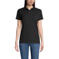 thumbnail image 1 of Lands' End Essentials Women's Short Sleeve Basic Mesh Polo Shirt - Cotton Blend Easy Care Breathable, 1 of 2