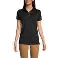 thumbnail image 1 of Lands' End Essentials Women's Short Sleeve Polo Shirt – Lightweight Polyester, Won’t Shrink, Pill, or Fade, Classic Fit, 1 of 2