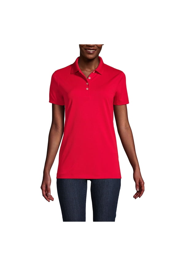 Essentials Women's Short Sleeve Polo Shirt – Lightweight Polyester, Won’t Shrink, Pill, or Fade, Classic Fit