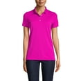 thumbnail image 1 of Lands' End Essentials Women's Short Sleeve Polo Shirt – Lightweight Polyester, Won’t Shrink, Pill, or Fade, Classic Fit, 1 of 3
