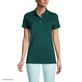 thumbnail image 1 of Lands' End Essentials Women's Short Sleeve Polo Shirt – Lightweight Polyester, Won’t Shrink, Pill, or Fade, Classic Fit, 1 of 2