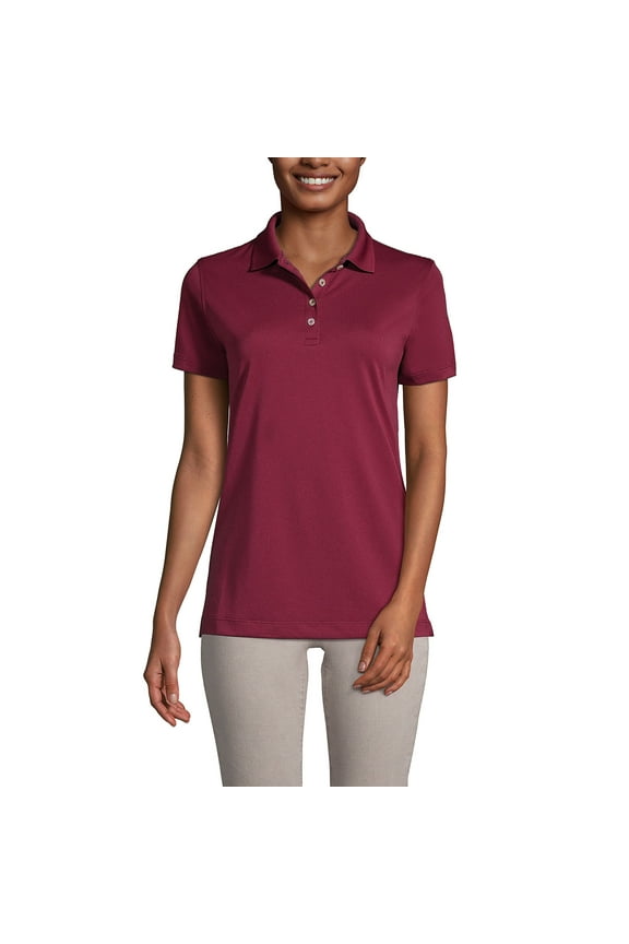 Essentials Women's Short Sleeve Polo Shirt – Lightweight Polyester, Won’t Shrink, Pill, or Fade, Classic Fit