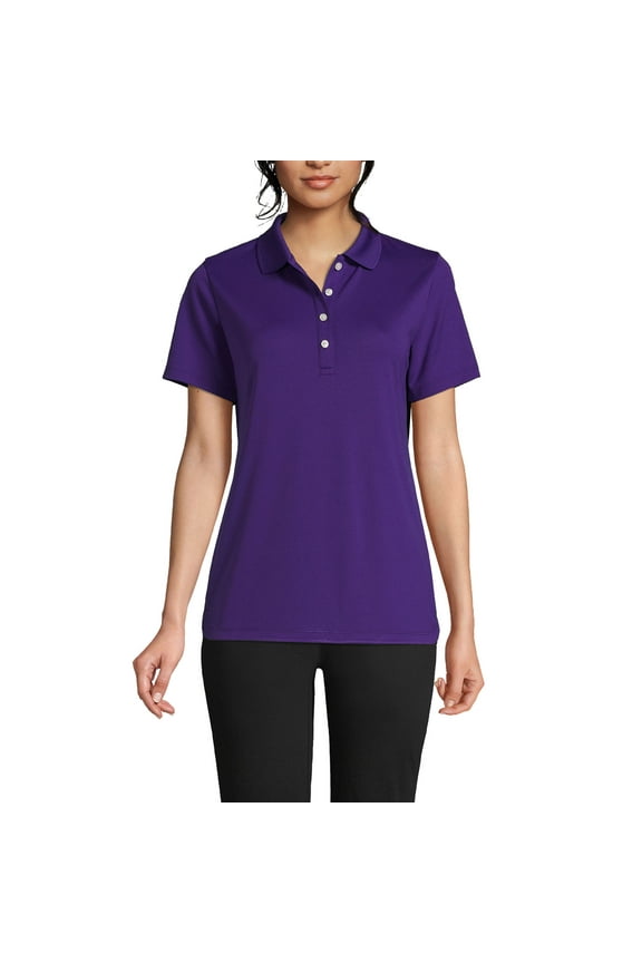 Essentials Women's  Short Sleeve Active Polo Shirt - Lightweight Breathable Easy Care Feminine Fit