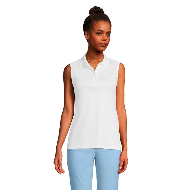 Lands' End Women's Sleeveless Supima Cotton Polo Shirt