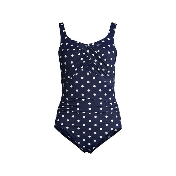 Lands' End Women's Slender Suit Carmela One Piece Swimsuit
