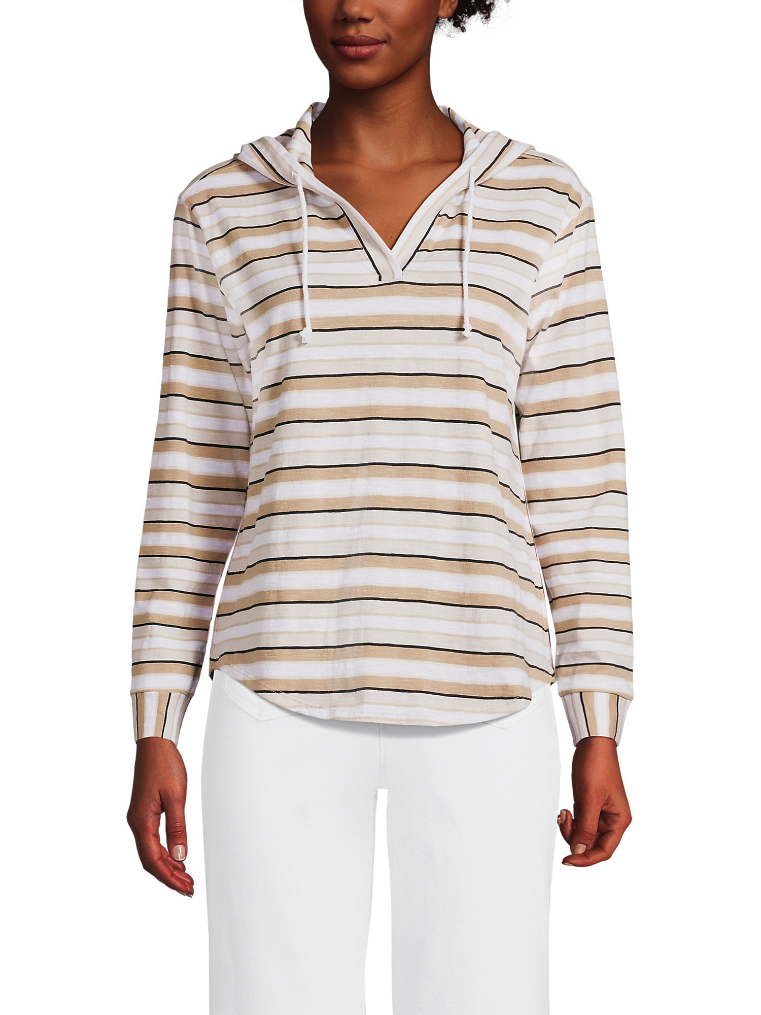 Lands' End Women's Slub Hooded Popover - Walmart.com