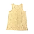 thumbnail image 1 of Lands' End Women's Soft Sleeveless Lightweight Split Hem Tank Top (Lemon Drop Stripes, L), 1 of 2