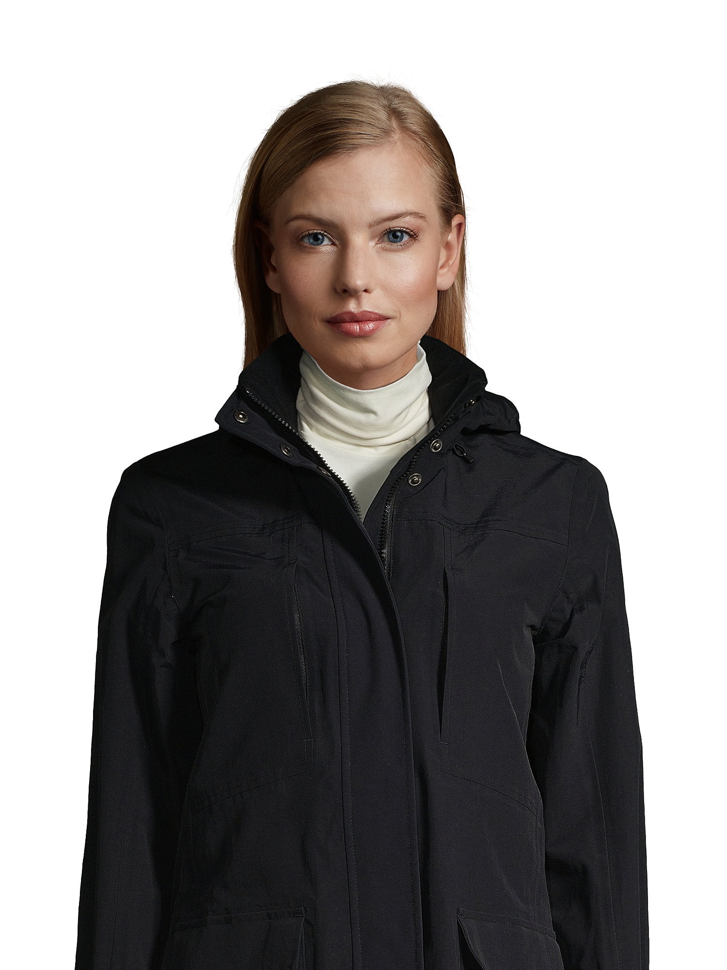 Lands' End Women's Squall Hooded Waterproof Raincoat