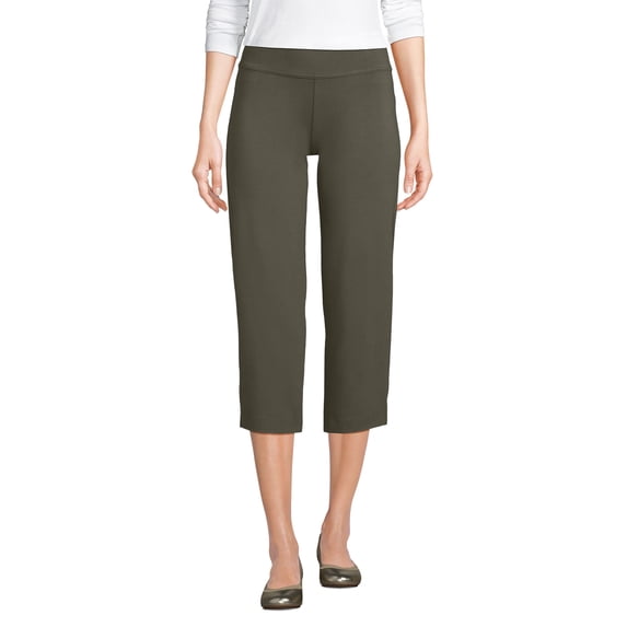 Lands' End Women's Starfish Mid Rise Pull-On Crop Pants