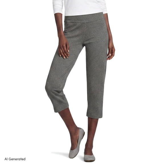 Lands' End Women's Starfish Mid Rise Pull-On Crop Pants
