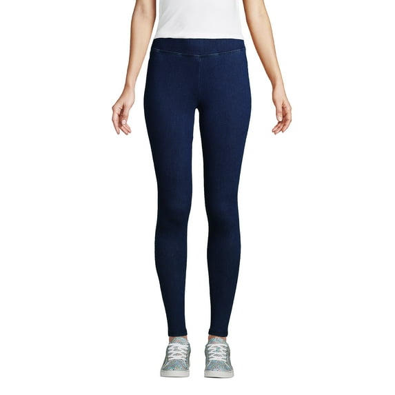 Lands' End Women's Starfish Mid Rise Knit Jean Leggings