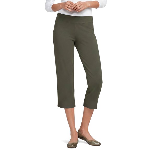 Lands' End Women's Starfish Mid Rise Pull-On Crop Pants