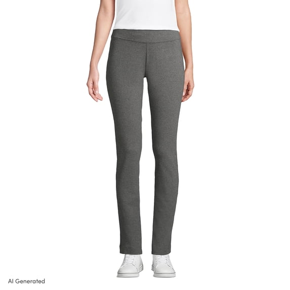Lands' End Women's Starfish Mid Rise Slim Leg Pants