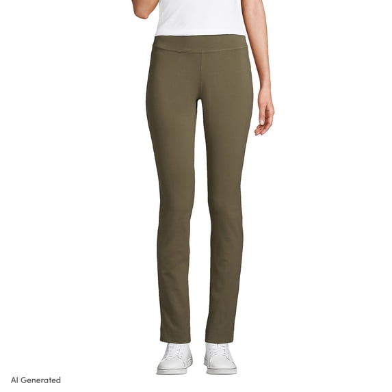 Lands' End Women's Starfish Mid Rise Slim Leg Pants