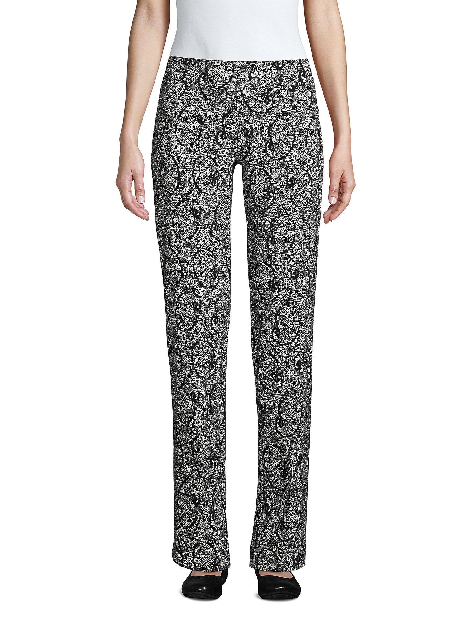 Lands' End Women's Starfish Mid Rise Straight Leg Pants 