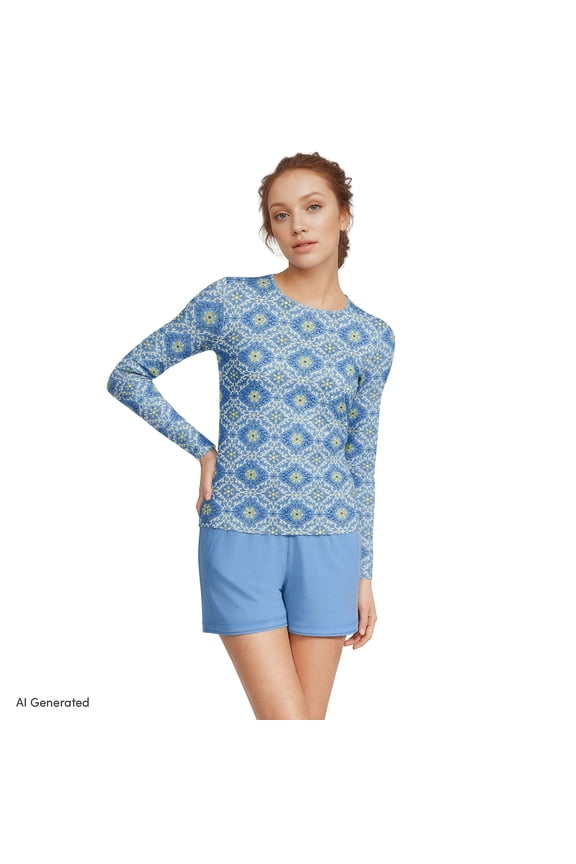 Women's SunShade UPF 50 Long Sleeve Rash Guard Swim Tee
