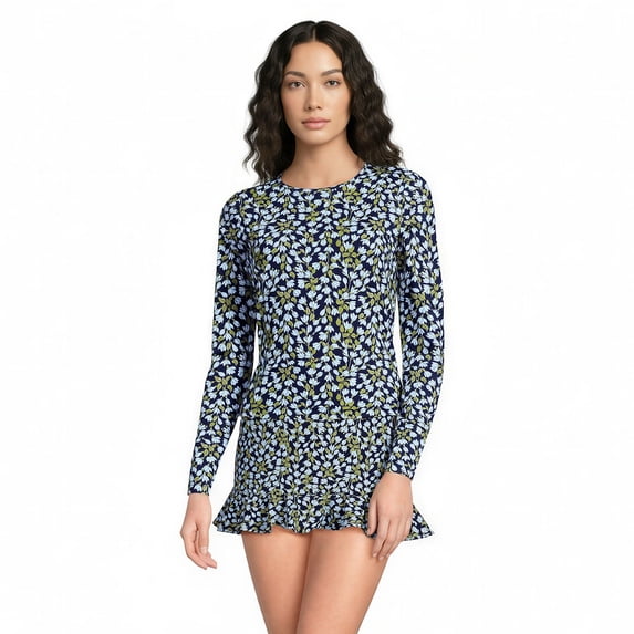 Lands' End Women's SunShade UPF 50 Long Sleeve Rash Guard Swim Tee
