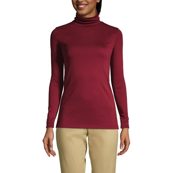 Lands' End Women's Supima Cotton Long Sleeve Turtleneck