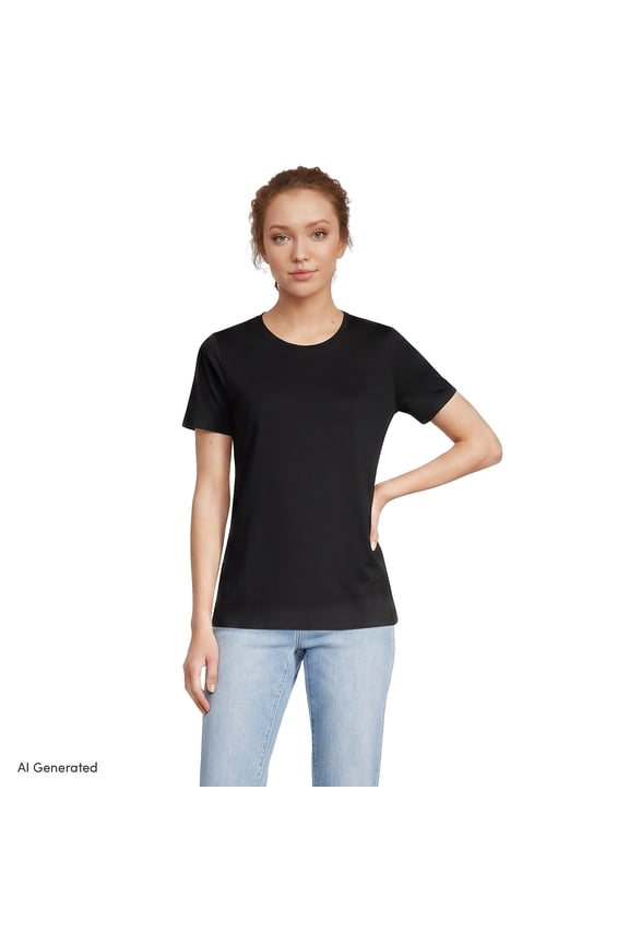 Women's Tall Relaxed Supima Cotton Crew Neck T-Shirt