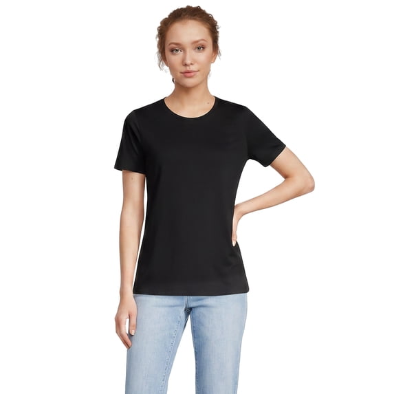Lands' End Women's Tall Relaxed Supima Cotton Crew Neck T-Shirt