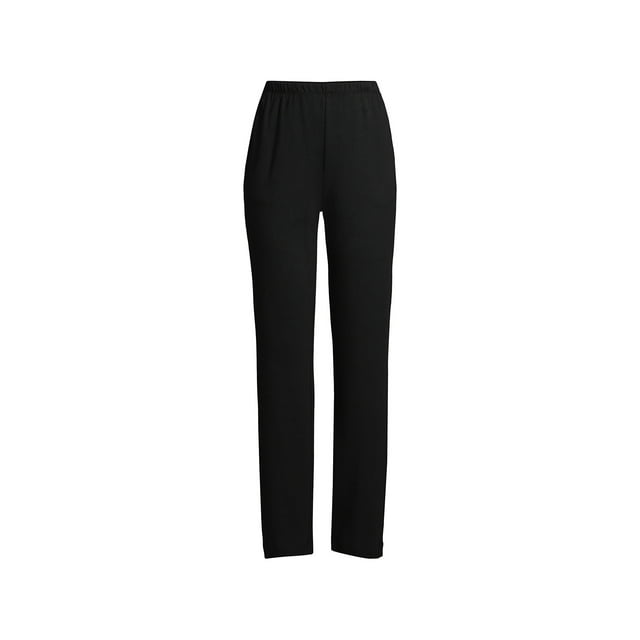 Lands' End Women's Tall Sport Knit High Rise Elastic Waist Pull On Pants
