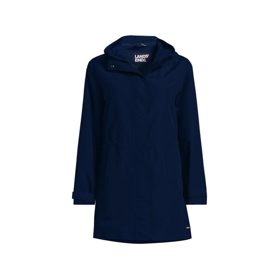 Lands' End Women's Tall Squall Hooded Waterproof Raincoat