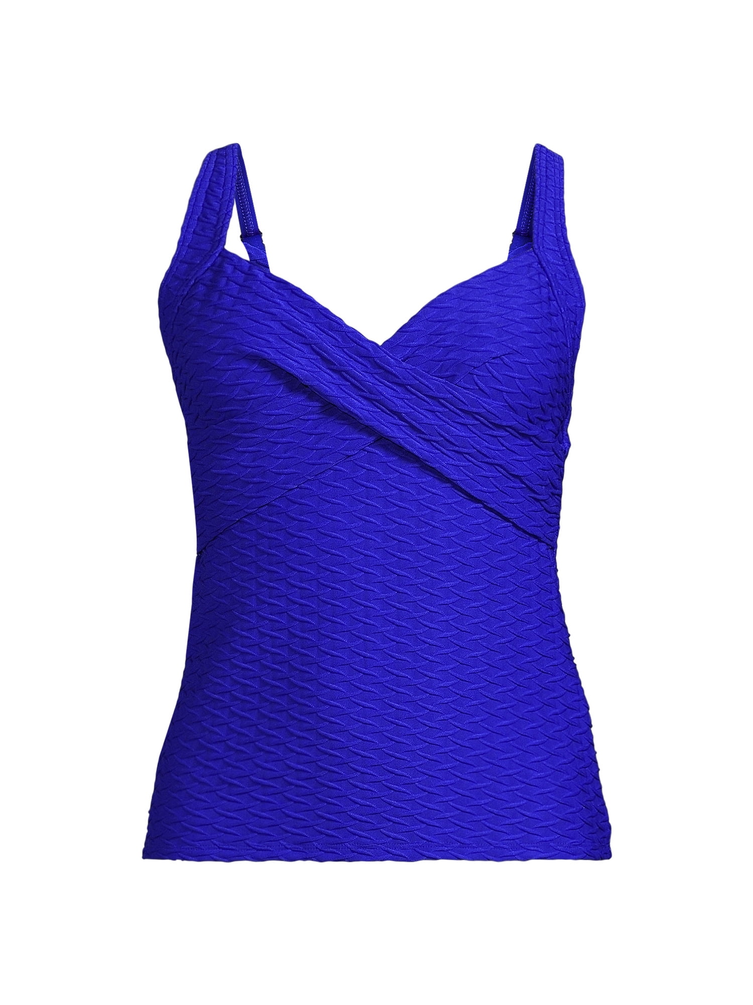 Women's Wrap-Front Belted Tankini Top