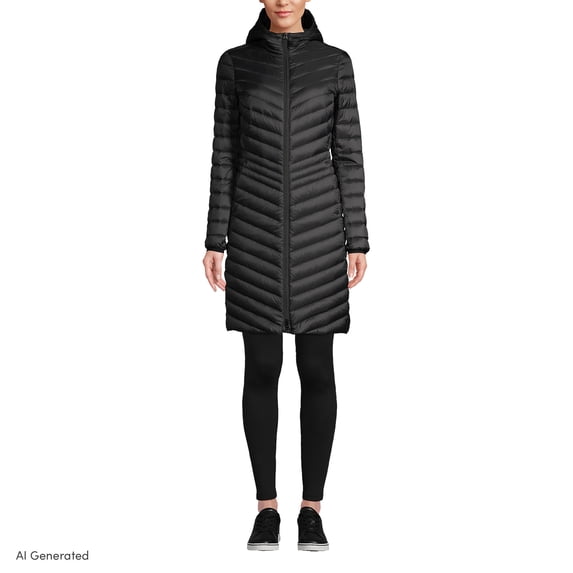Lands' End Women's Wanderweight Packable Down Coat