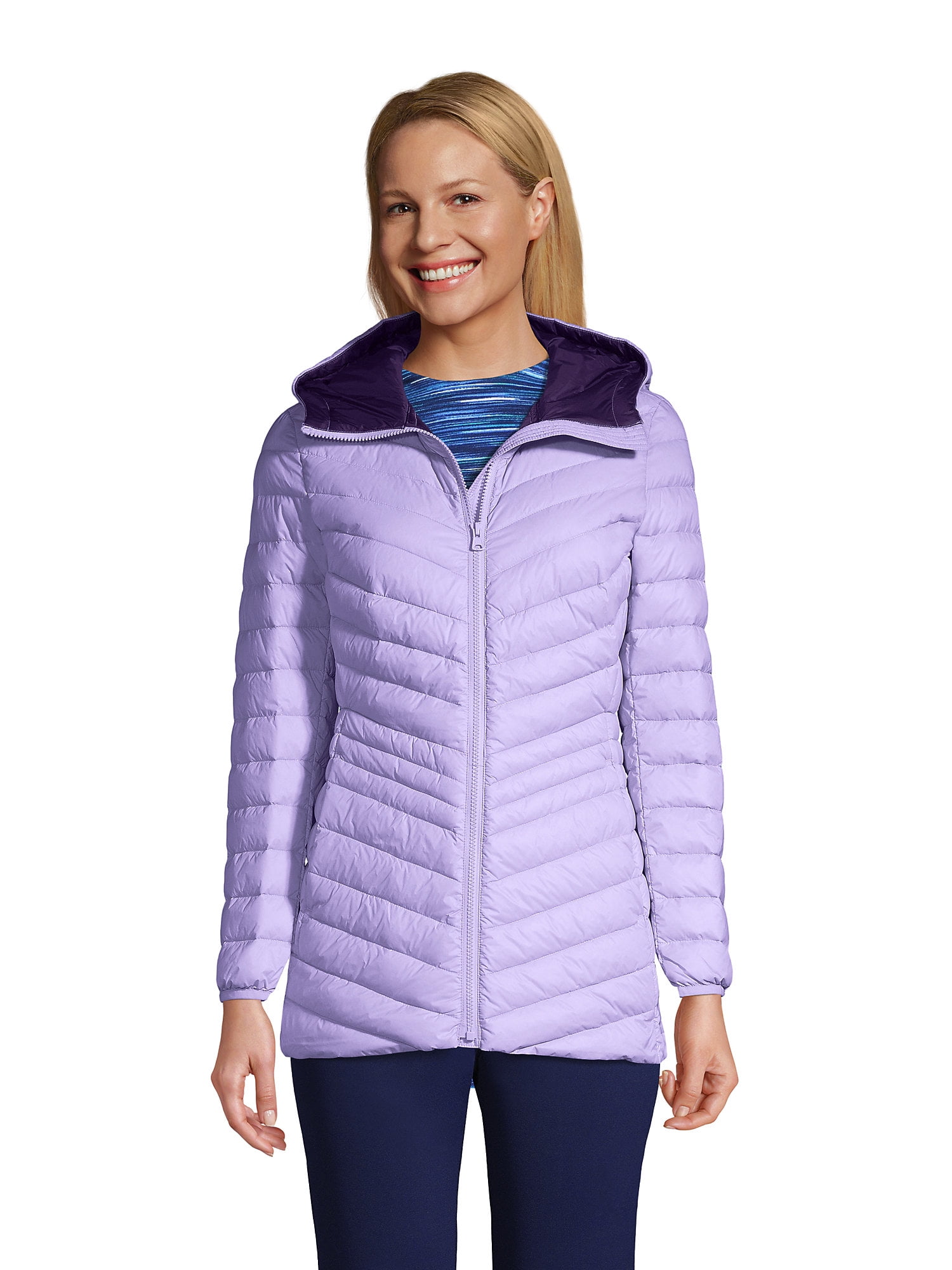 Lands' End Women's Ultralight Packable Down Long Jacket