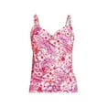 thumbnail image 1 of Lands' End Women's V-Neck Wrap Underwire Tankini Swimsuit Top, 1 of 3
