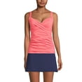 thumbnail image 1 of Lands' End Women's V-Neck Wrap Underwire Tankini Swimsuit Top, 1 of 4