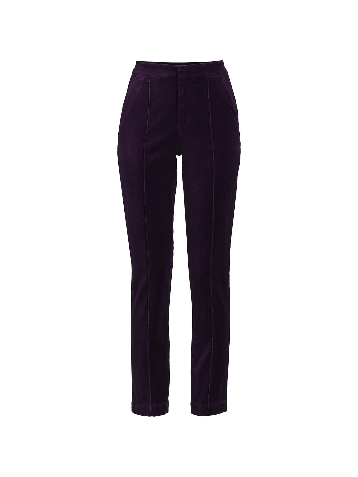 Lands' End Women's Velvet High Rise Pintuck Pencil Ankle Pants