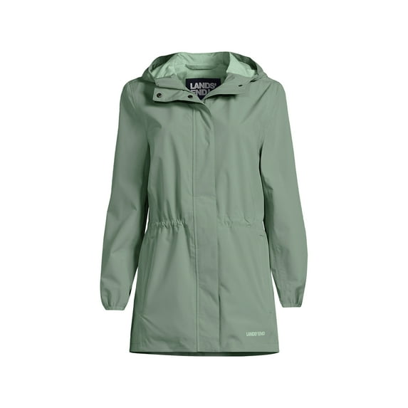 Lands' End Women's Waterproof Hooded Packable Raincoat