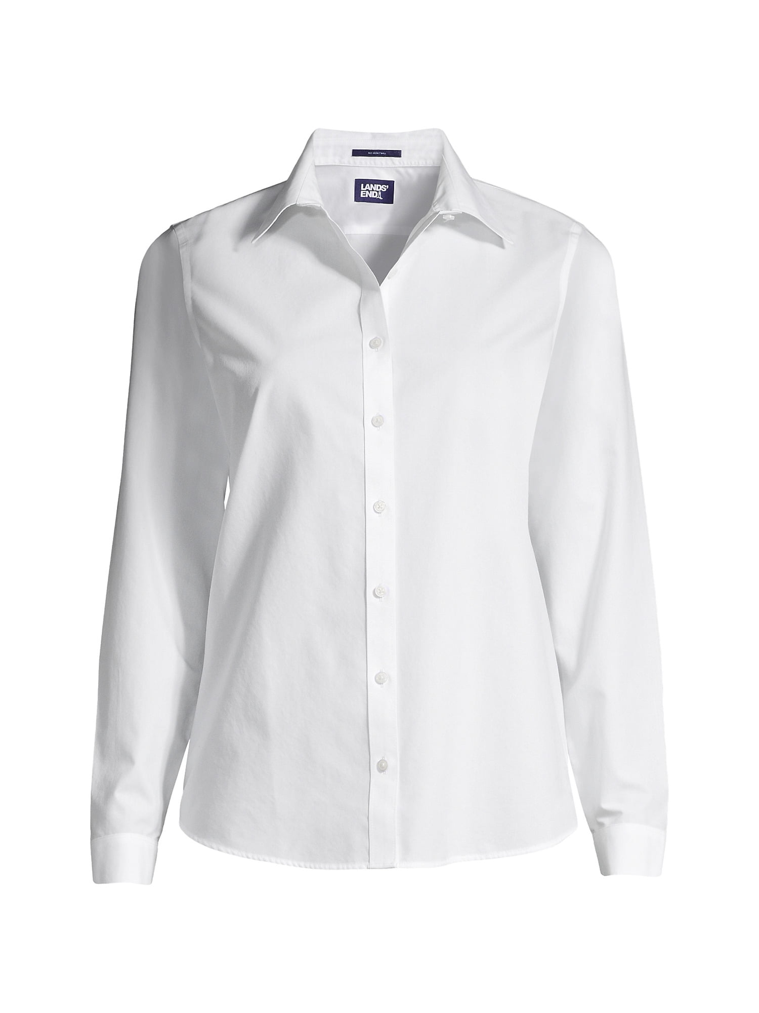 Lands' End Women's Wrinkle Free No Iron Button Front Shirt
