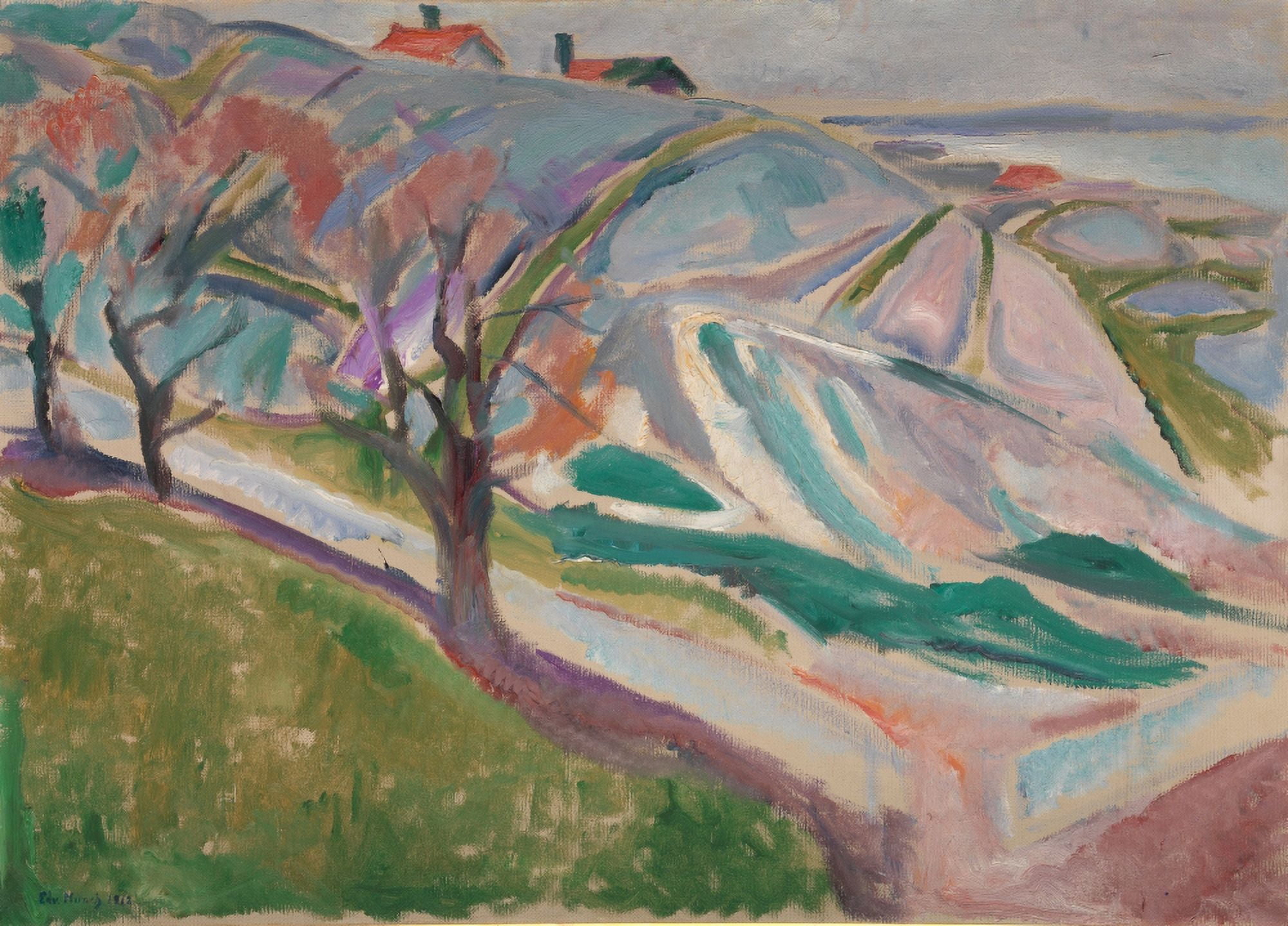 Landscape 1912 Canvas Art - Edvard Munch (18 x 24)