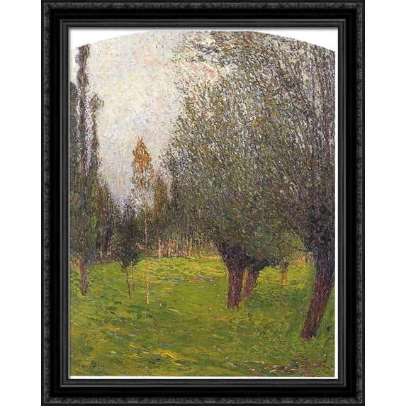 Landscape 28x36 Large Black Ornate Wood Framed Canvas Art by Henri Martin