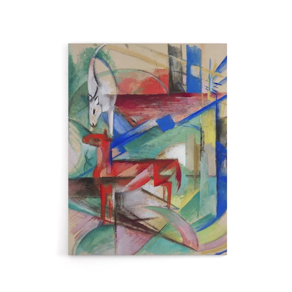 Landscape Animals Abstract Franz Marc Vintage Canvas Wall Art 18X24"
