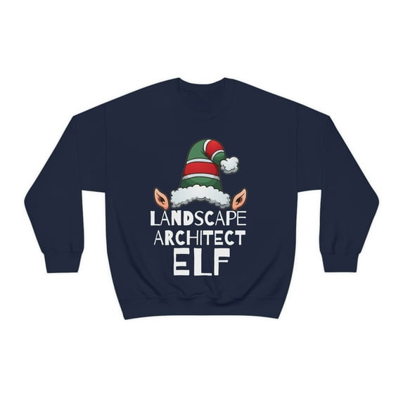 Landscape Architect Elf Unisex Sweatshirt, S-2XL Christmas Holidays Elves