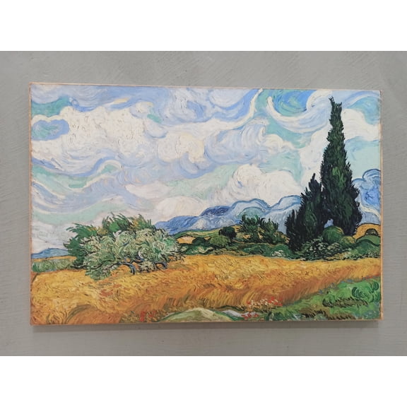 Landscape Art, Famous Art, Reproduction Art, Wheat Field with Cypresses, Nature Landscape Canvas Art, Home Decor Art Canvas, Vintage Wall Deco , Canvas Wall Decor - Rolled Canvas