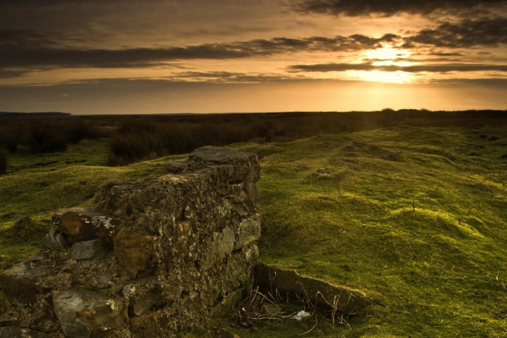 Landscape At Sunset Yorkshire England Uk Canvas Art - John Short Design Pics (34 x 22)