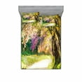 thumbnail image 1 of Landscape Bedding Set with Sheet & Covers, Blurry Spring Park View with Walkway Colorful Flower Trees Garden Idyllic Scenery, Printed Bedroom Decor 2 Shams, 4 Sizes, Multicolor, by Ambesonne, 1 of 3