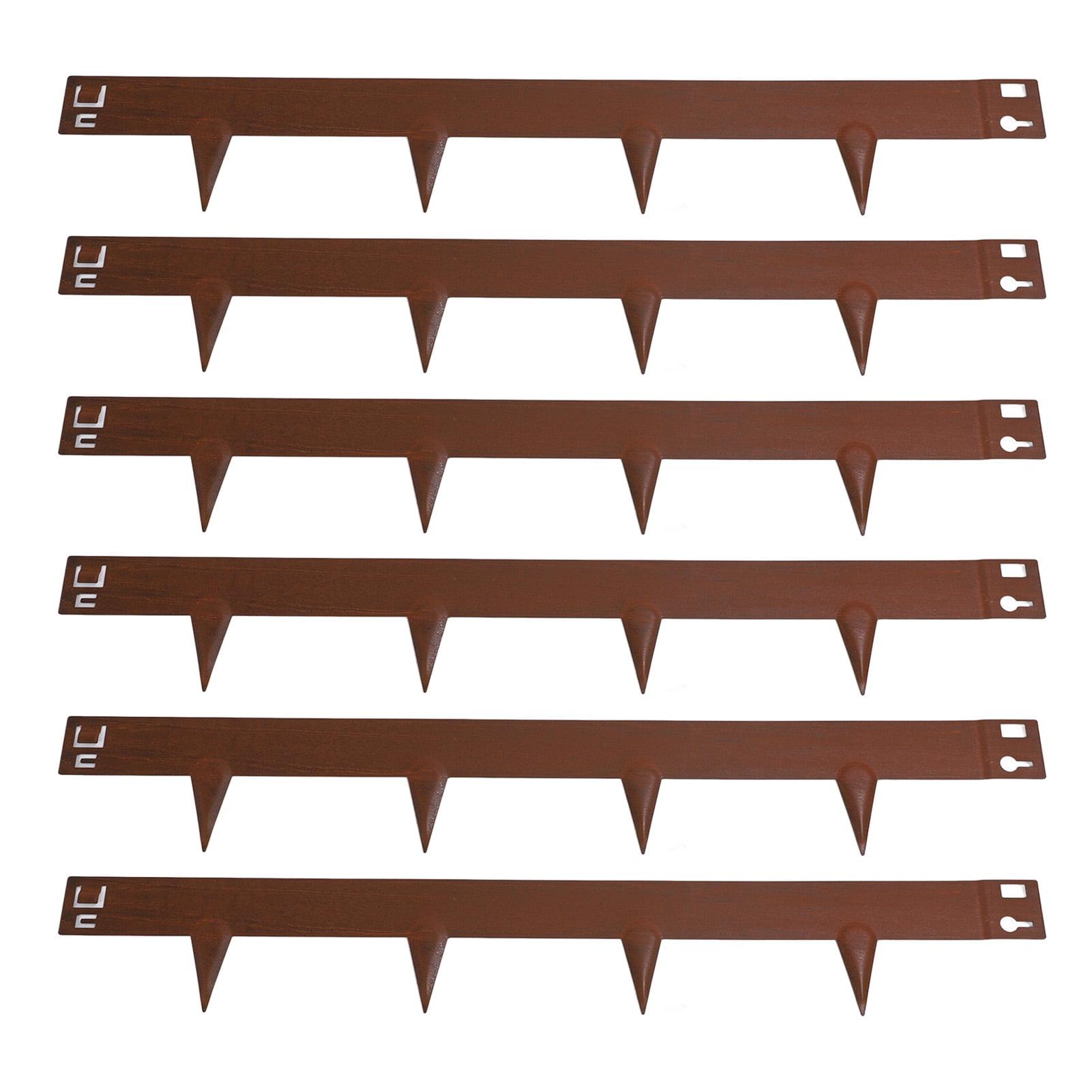Landscape Border, Easy Fixation Weather Proof Bendable Rust Prevention Steel Lawn Edging 100x13cm Brown Powder Coating  For Yard