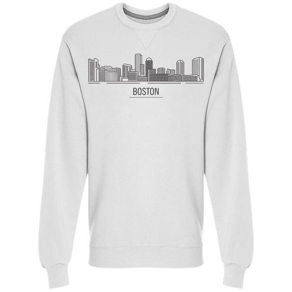 Landscape Boston Massachusetts Sweatshirt Men -Image by Shutterstock, Male Large