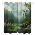 thumbnail image 1 of Landscape Butterfly Modern Window for Living Room Curtains for Child Bedroom Kitchen Decor Blinds Drapes, 1 of 7