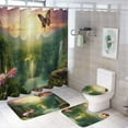 thumbnail image 1 of Landscape Butterfly Shower Curtain Sets with Rugs 4 Piece Rustic, 1 of 8